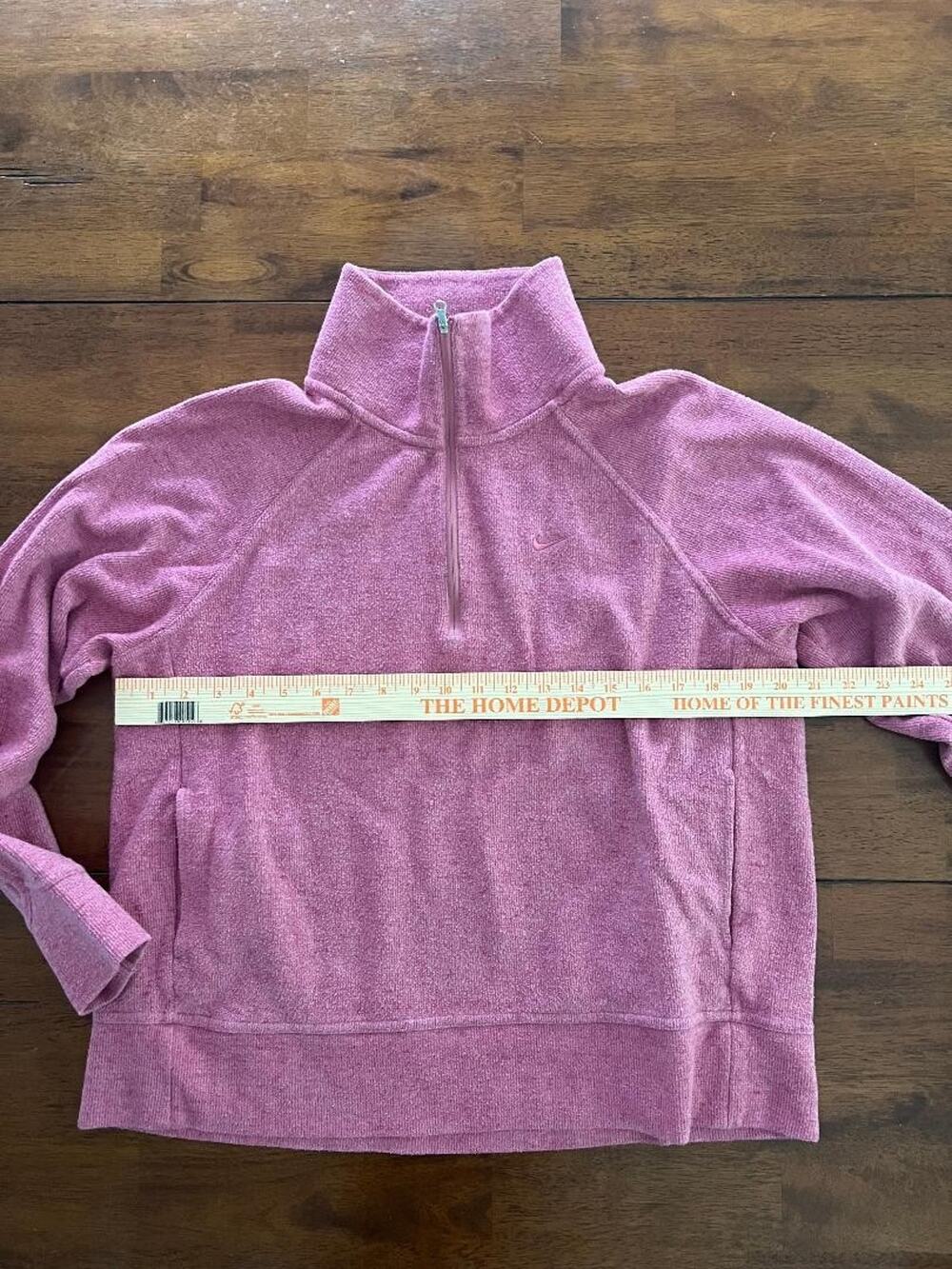 Womens Nike Half Zip Pull Over Sweatshirt, Size L
